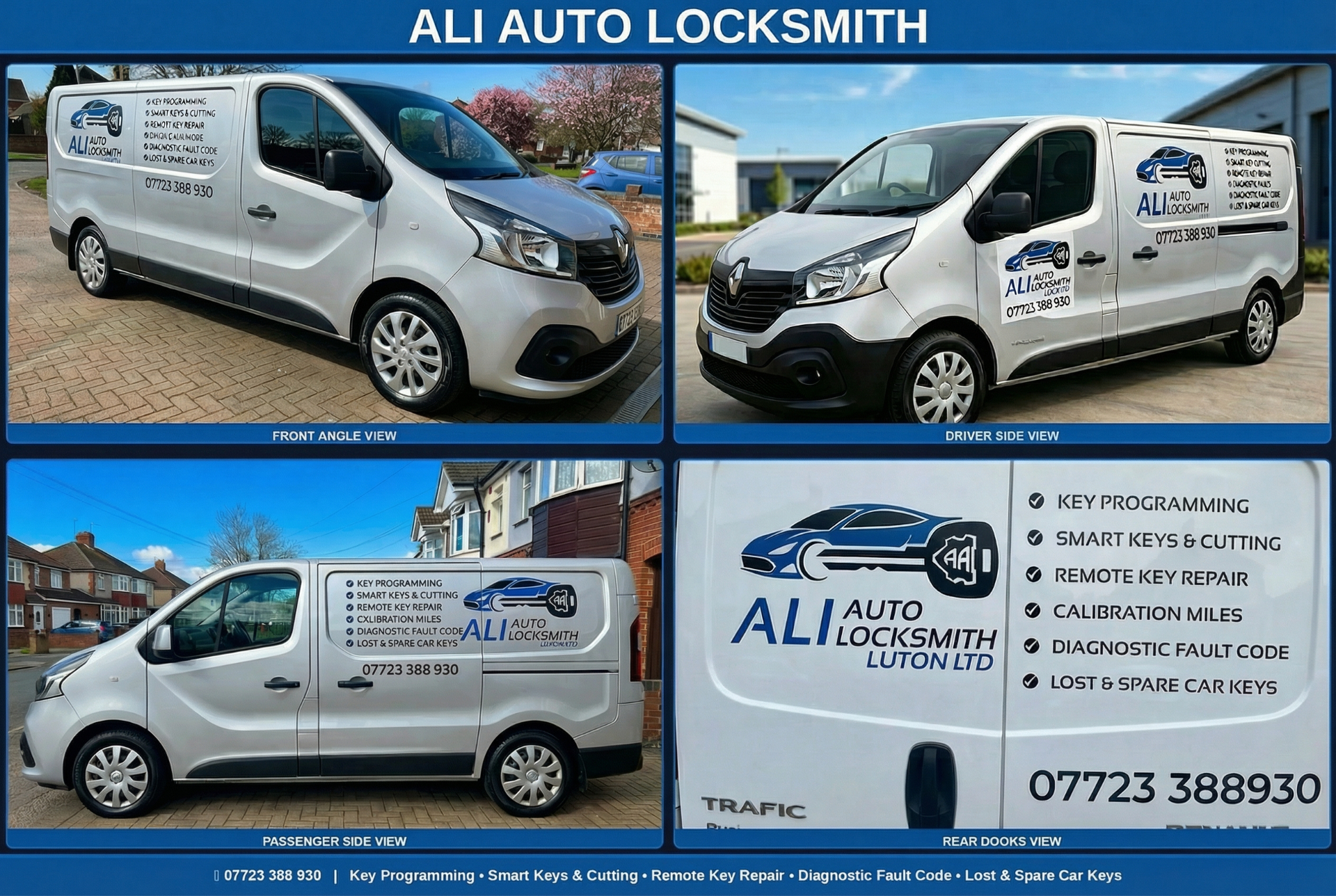 Ali Auto Locksmith mobile workshop van, Luton